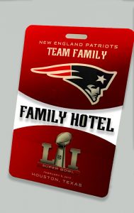 New England Patriots Custom Sports Credentials